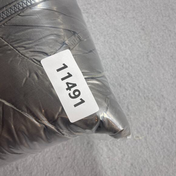 Saks Fifth Avenue‎ Jacket Women S Gray Puffer Hooded Down Coat Packable - Picture 9 of 9